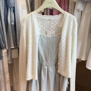 Lins Girl White Knit Cardigan